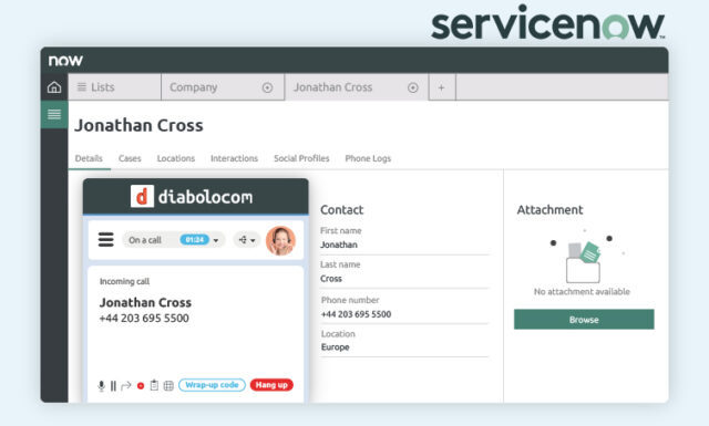 Die ServiceNow-Integration (CTI) von Diabolocom optimiert Ihre Anrufkampagnen.
